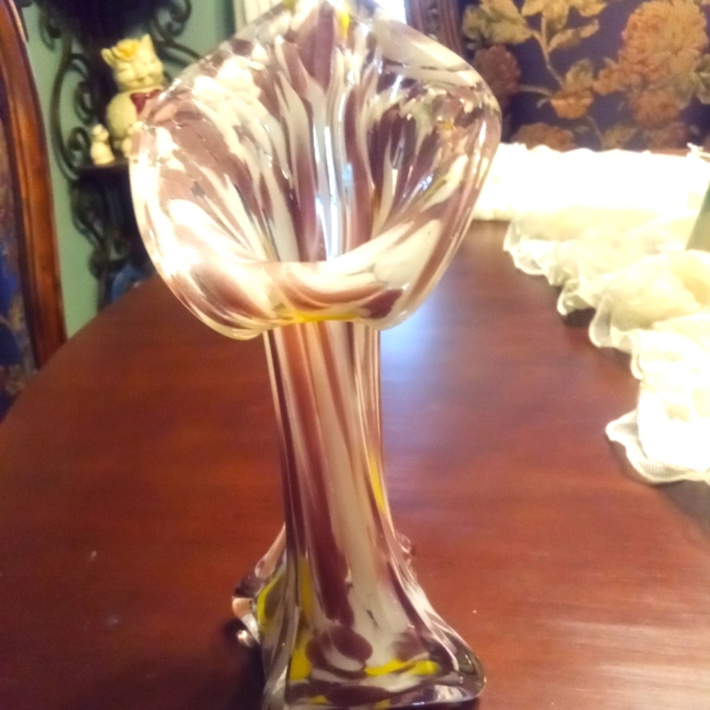 Vintage 1950s Jack in pulpit vase